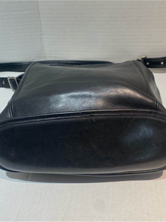 Coach Vintage One Shoulder Bag Leather Logo Black K9P-9060